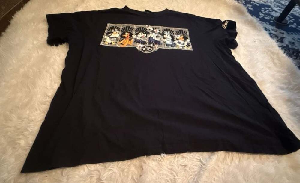 Disney 100 Graphic T-Shirt Size 3XL Black Mickey Mouse